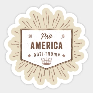 Pro America Anti Trump Sticker